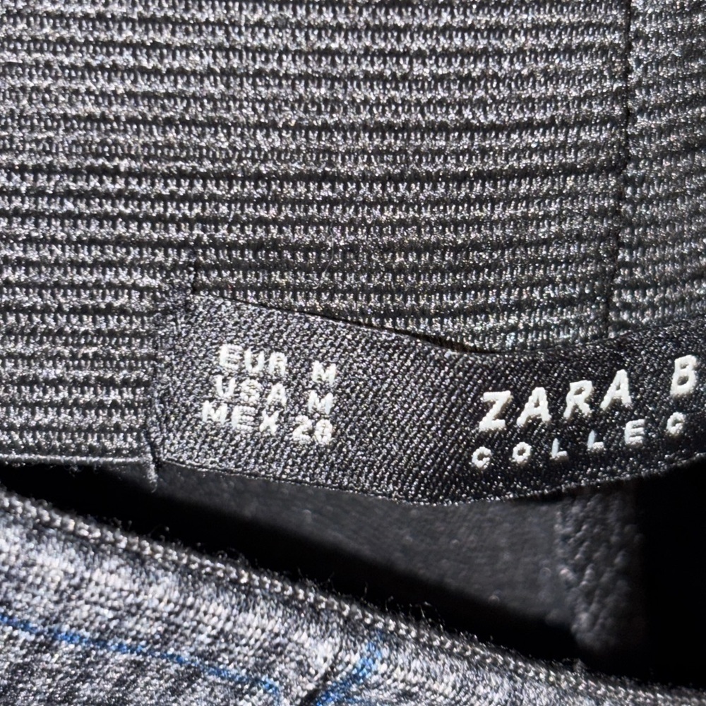 Zara Black and Gray Plaid Trousers - Picture 3 of 3